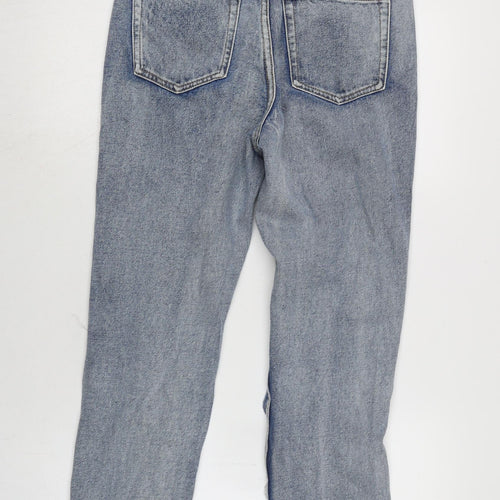The Rockin Rev Womens Blue Cotton Straight Jeans Size 8 L27 in Regular Zip