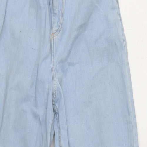 H&M Girls Blue Cotton Skinny Jeans Size 11-12 Years L27.5 in Regular Zip