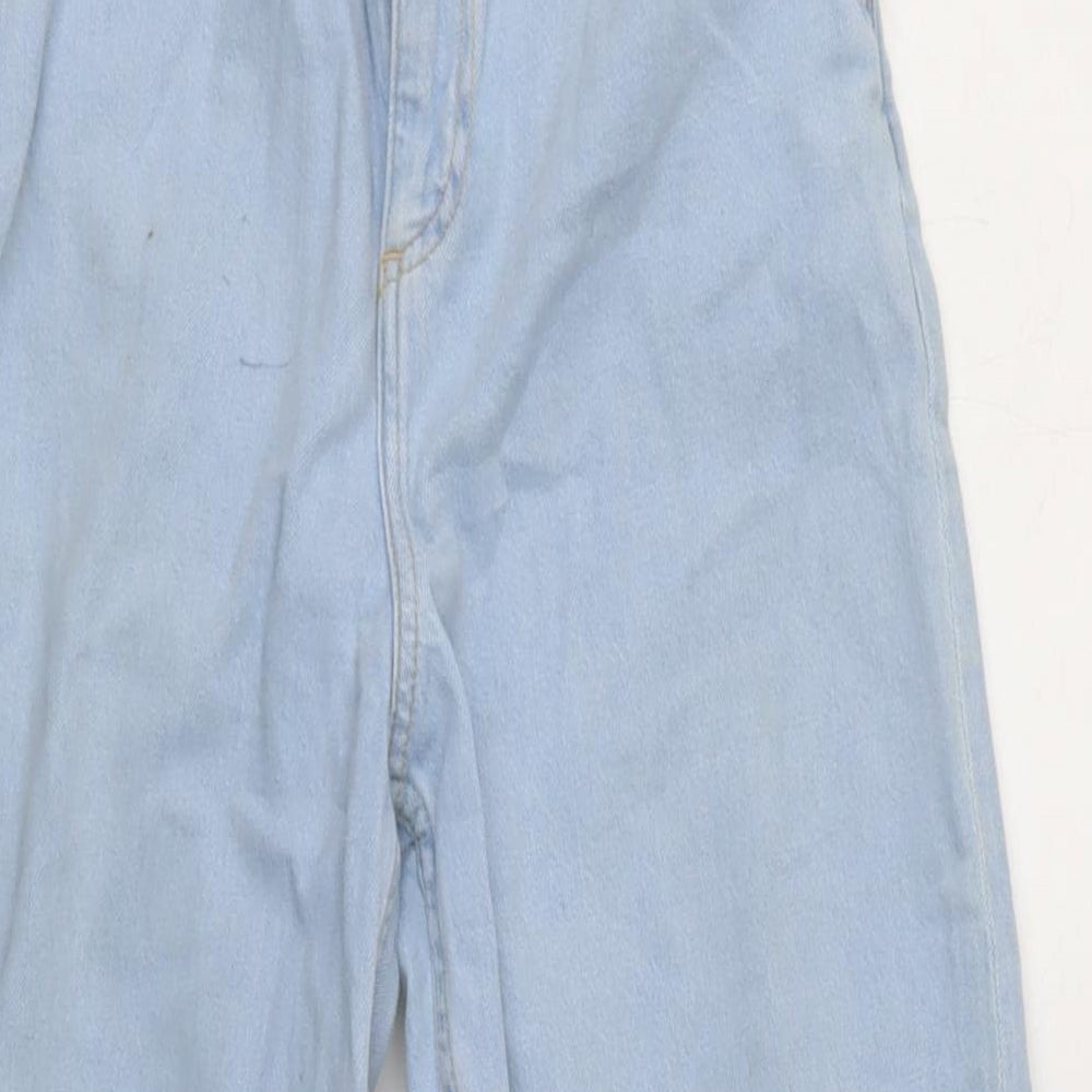 H&M Girls Blue Cotton Skinny Jeans Size 11-12 Years L27.5 in Regular Zip