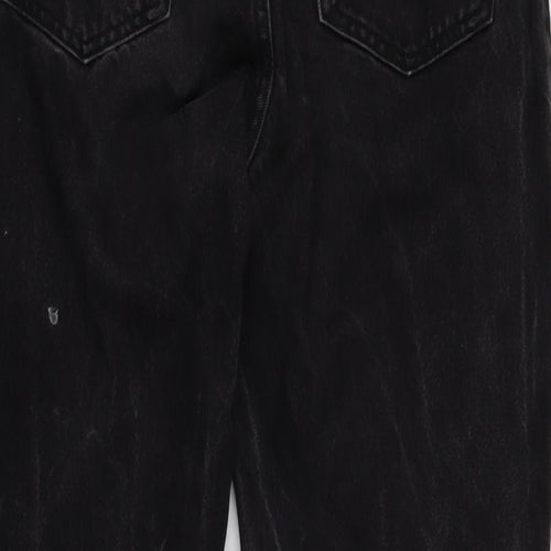 Berksha Womens Grey Cotton Straight Jeans Size 22 in L27.5 in Extra-Slim Zip