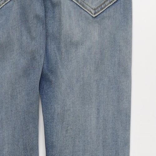 Scotch & Soda Mens Blue Cotton Blend Straight Jeans Size 32 in L32 in Regular Button
