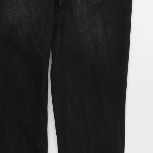 Denim & Co. Womens Grey Cotton Blend Tapered Jeans Size 16 L26 in Regular Zip