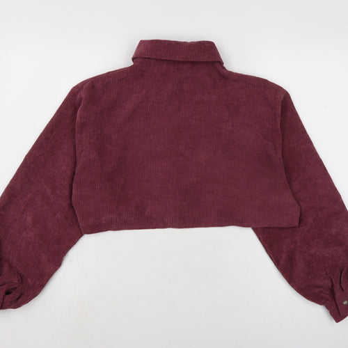 Nasty Gal Womens Purple Jacket Size 8 Button