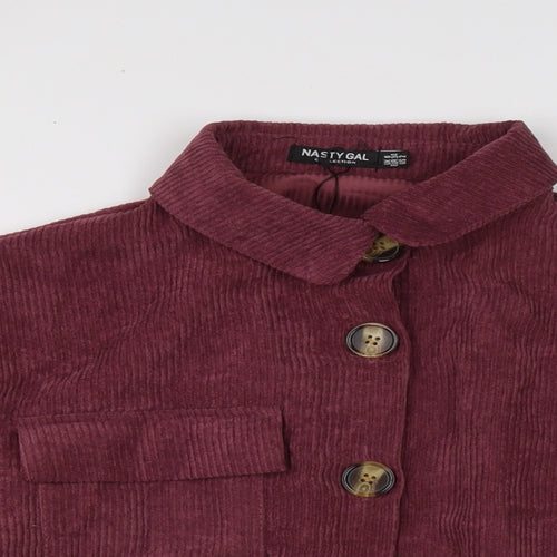 Nasty Gal Womens Purple Jacket Size 8 Button