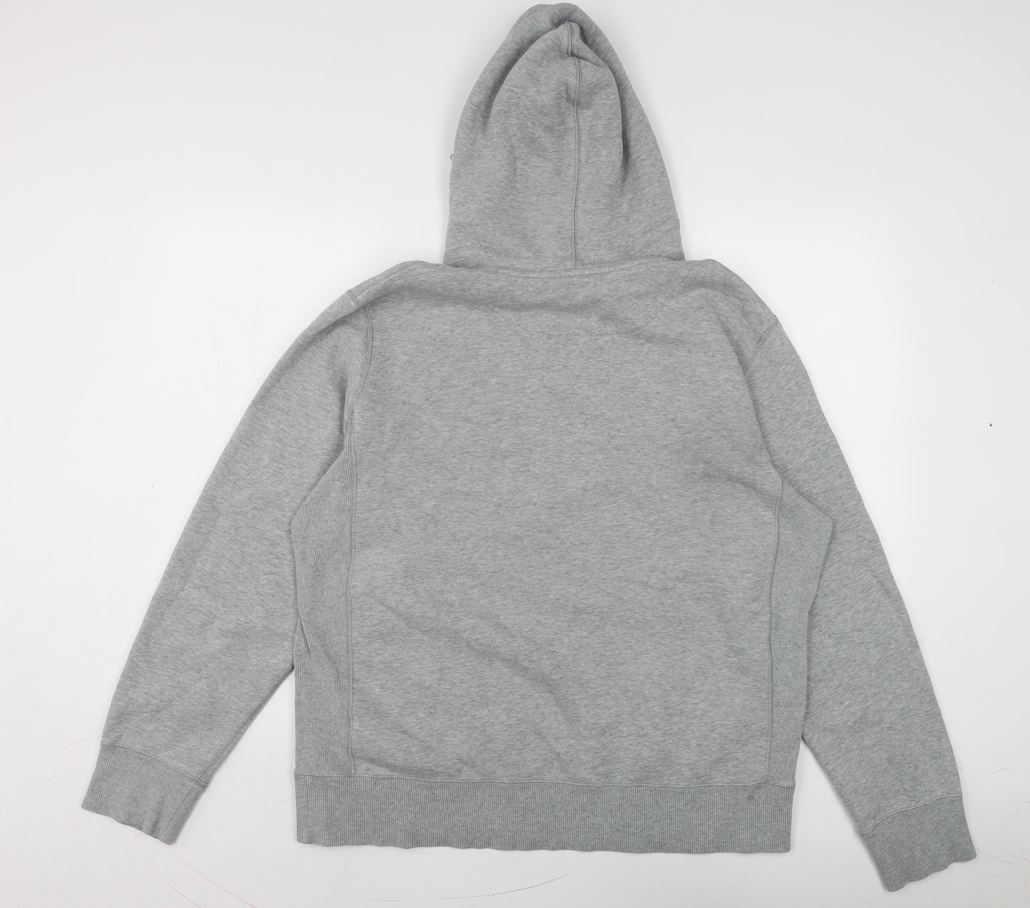 Nike Mens Grey Cotton Pullover Hoodie Size L