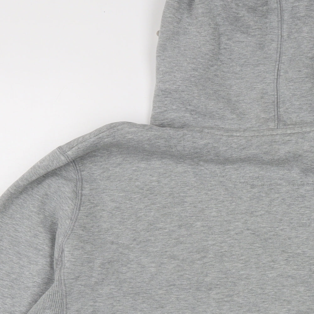 Nike Mens Grey Cotton Pullover Hoodie Size L