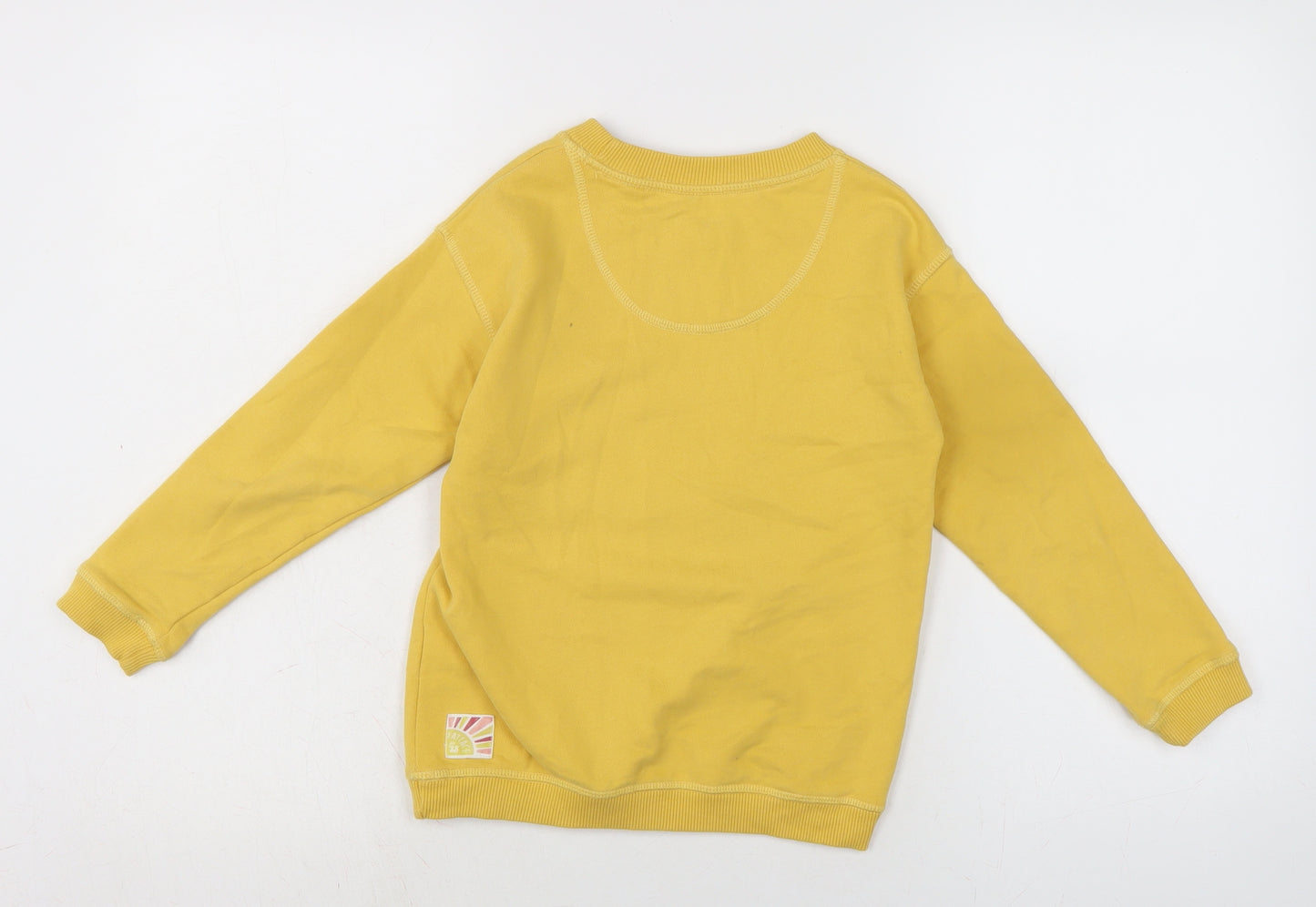 Fat Face Girls Yellow Cotton Pullover Sweatshirt Size 5-6 Years