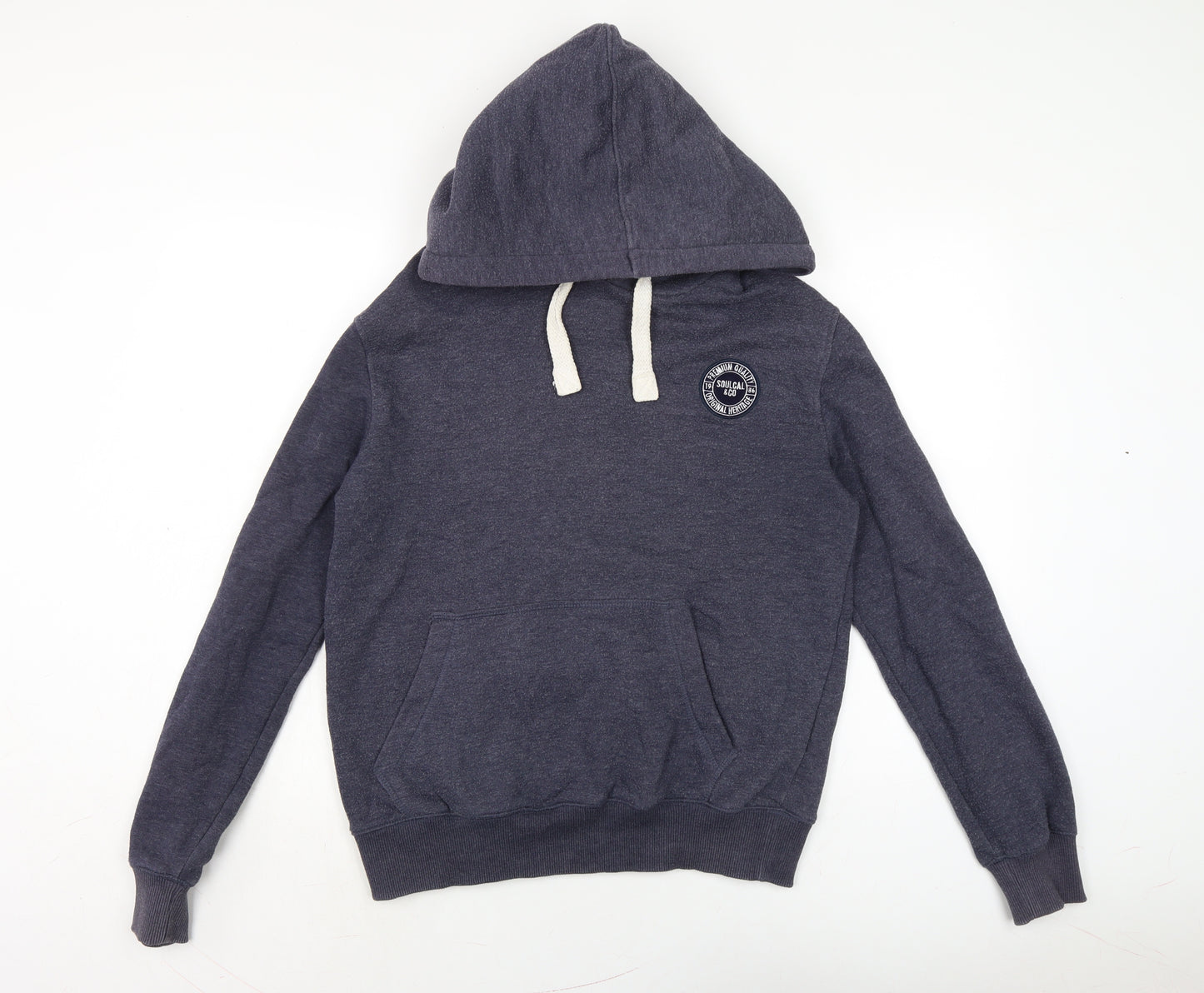 SoulCal&Co Mens Blue Cotton Pullover Hoodie Size M