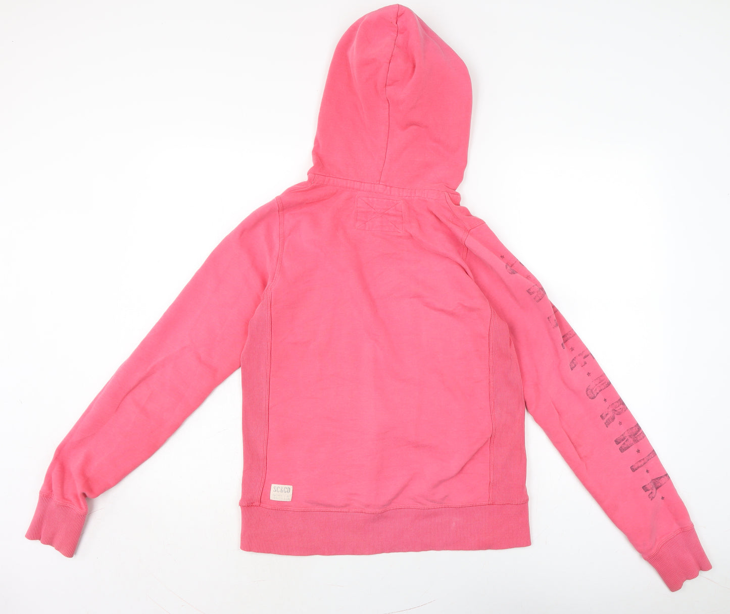 SoulCal&Co Womens Pink Cotton Pullover Hoodie Size 8