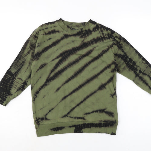 NEXT Boys Green Cotton Pullover Sweatshirt Size 7 Years