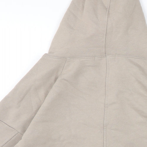 MDV Womens Beige Cotton Pullover Sweatshirt Size 8 - Zipped cuffs.