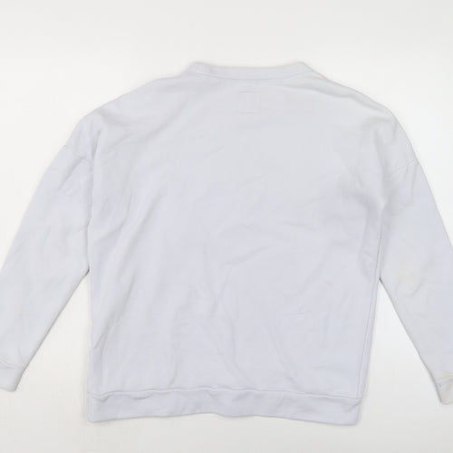 Jack Wills Womens Blue Cotton Pullover Sweatshirt Size 8