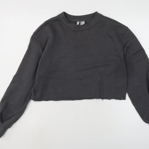 Divided Womens Grey Cotton Pullover Sweatshirt Size M
