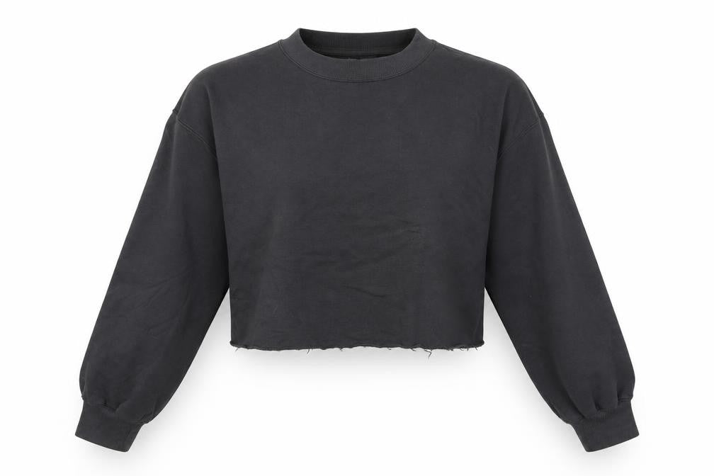 Front view of Divided women’s grey cotton pullover sweatshirt, size M
