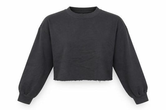 Front view of Divided women’s grey cotton pullover sweatshirt, size M
