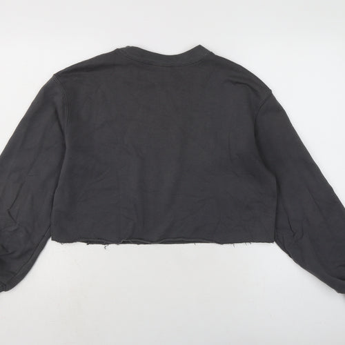 Divided Womens Grey Cotton Pullover Sweatshirt Size M