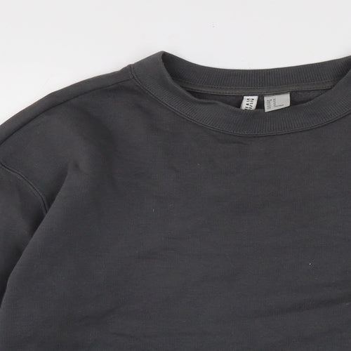 Divided Womens Grey Cotton Pullover Sweatshirt Size M
