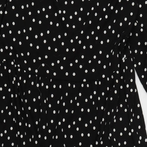 Zara Womens Black Polyester Shift Size S Crew Neck