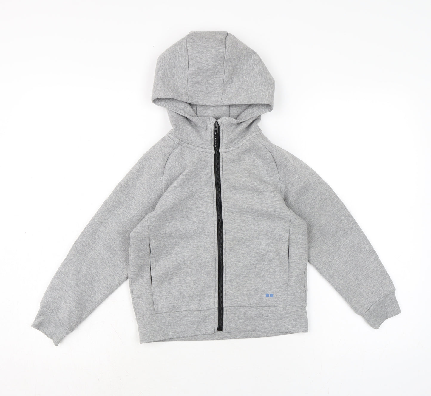 Uniqlo Boys Grey Cotton Full Zip Hoodie Size 5-6 Years