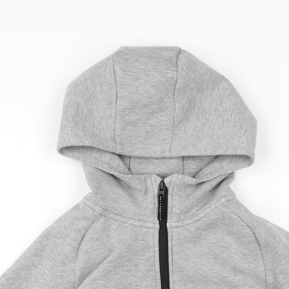 Uniqlo Boys Grey Cotton Full Zip Hoodie Size 5-6 Years