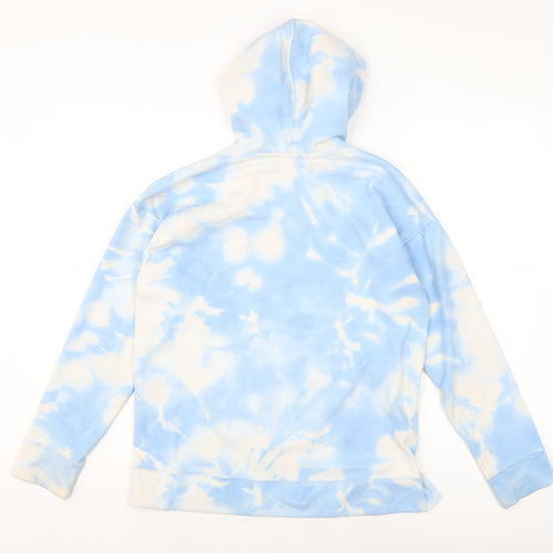 Abercrombie Active Girls Blue Cotton Pullover Hoodie Size 12-13 Years