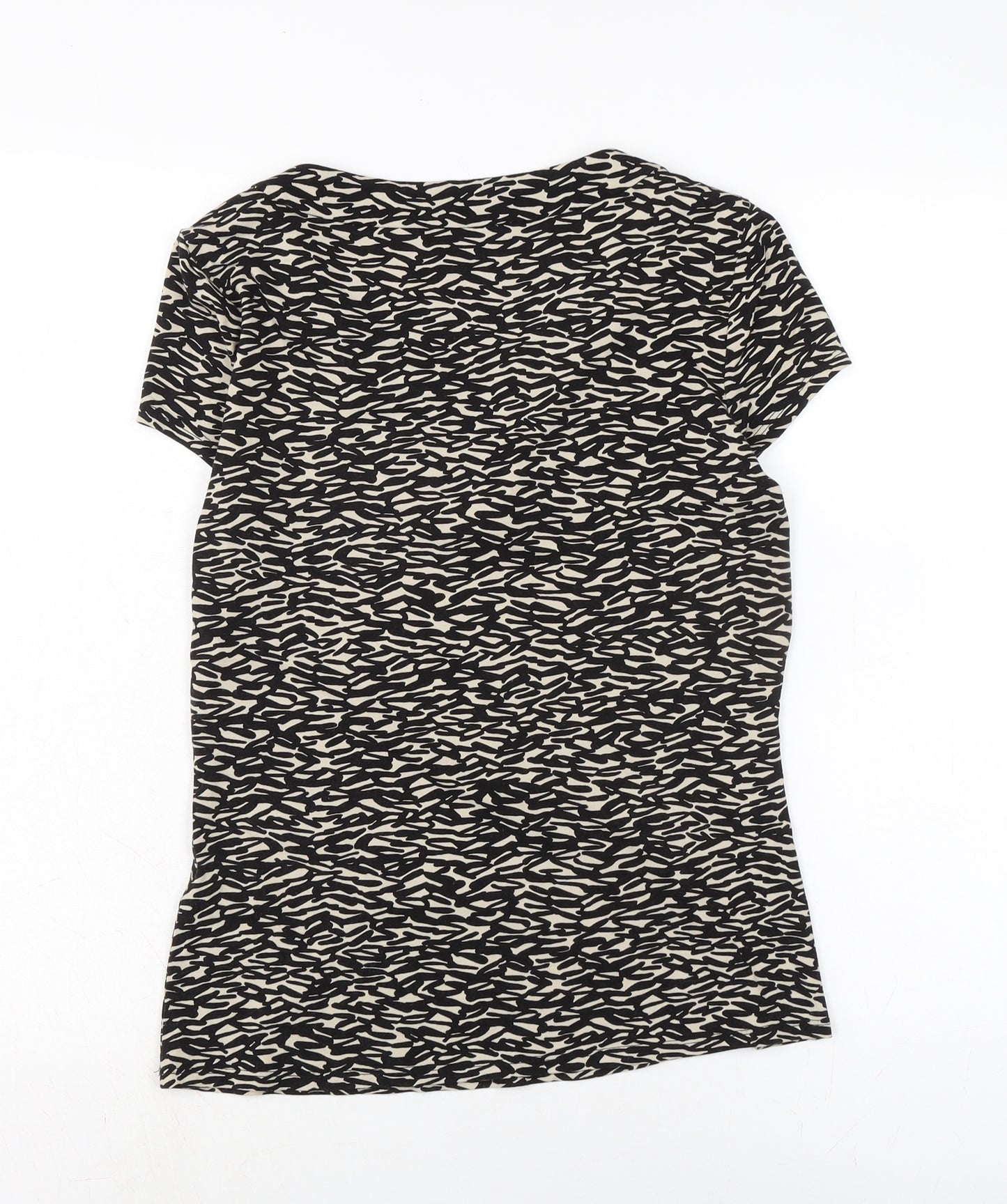 Plantet Womens Black Acrylic Basic T-Shirt Size XS Boat Neck