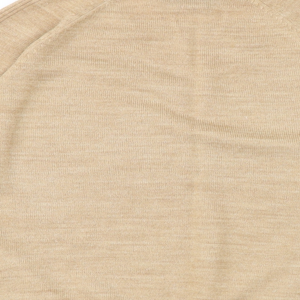 Dorothy Perkins Womens Beige Crew Neck Acrylic Pullover Jumper Size 12