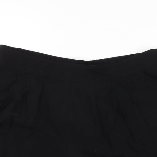 H&M Womens Black Viscose Basic Shorts Size 12 Regular