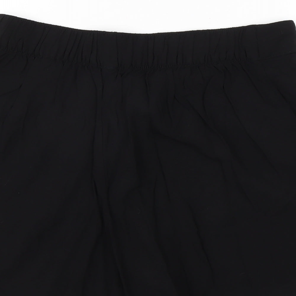 H&M Womens Black Viscose Basic Shorts Size 12 Regular