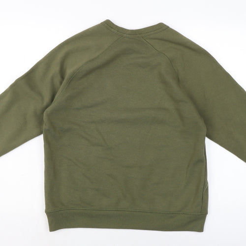 Reicoop Mens Green Cotton Pullover Sweatshirt Size S