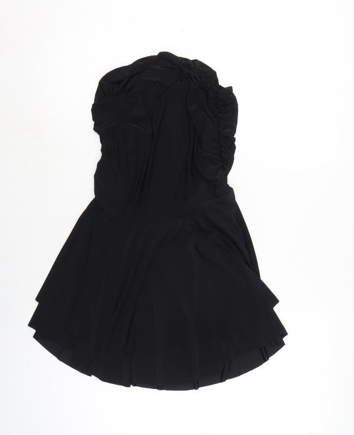 Rebellious Womens Black Polyester Bodycon Size 12 Off the Shoulder