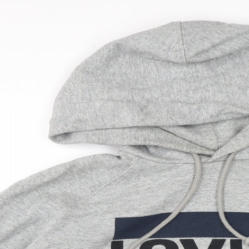 Levi's Mens Grey Cotton Pullover Hoodie Size XS