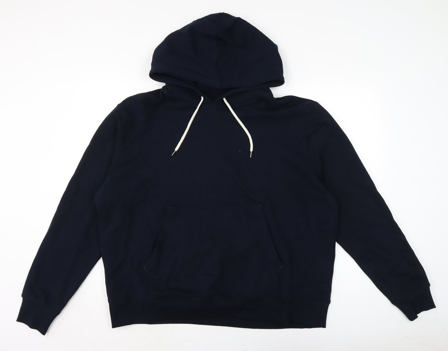 Marks and Spencer Mens Blue Cotton Pullover Hoodie Size 2XL