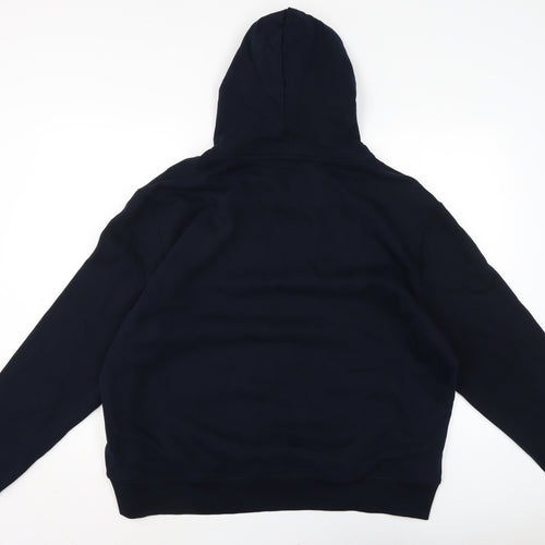 Marks and Spencer Mens Blue Cotton Pullover Hoodie Size 2XL