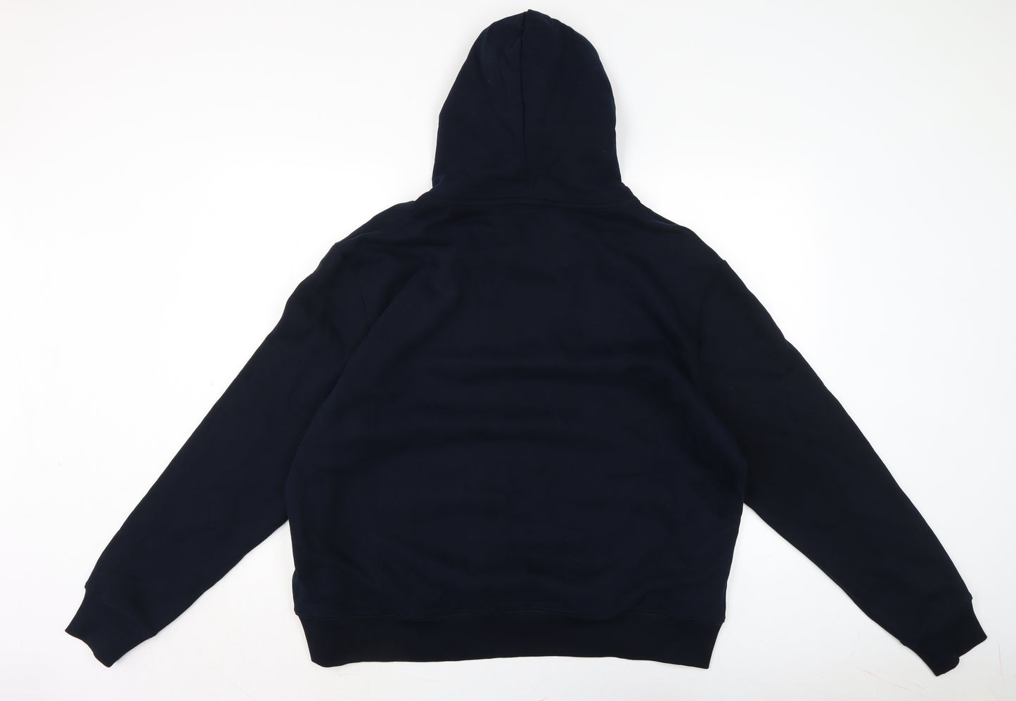 Marks and Spencer Mens Blue Cotton Pullover Hoodie Size 2XL