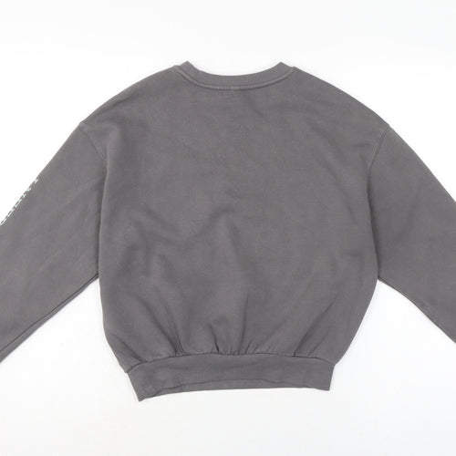 Divided Womens Grey Cotton Pullover Sweatshirt Size S