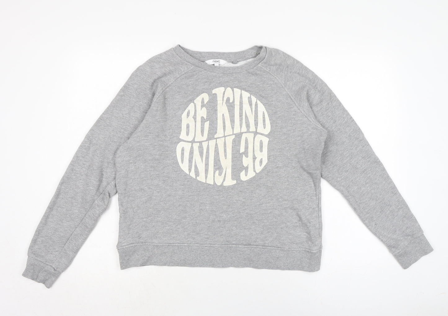NEXT Womens Grey Cotton Pullover Sweatshirt Size M