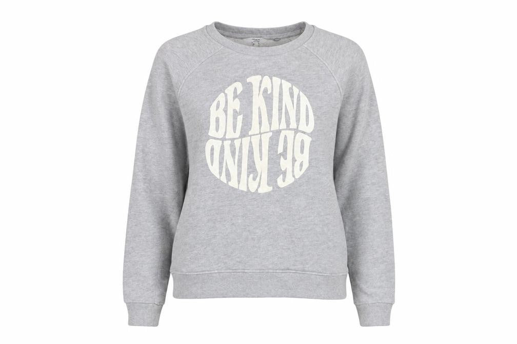 Front view of Next women’s grey cotton pullover sweatshirt, size M