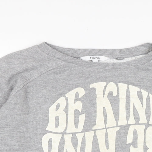 NEXT Womens Grey Cotton Pullover Sweatshirt Size M