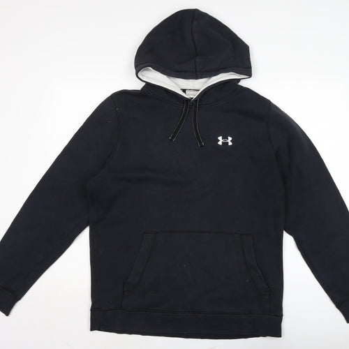 Under armour Mens Blue Cotton Pullover Hoodie Size M
