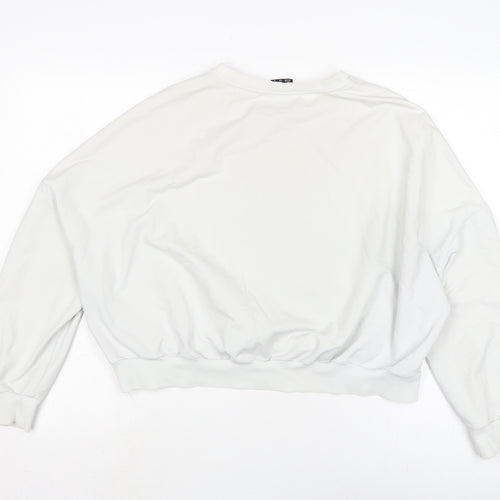 Joy By Lily Womens Grey Cotton Pullover Sweatshirt Size L