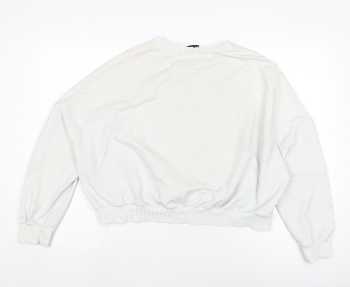 Joy By Lily Womens Grey Cotton Pullover Sweatshirt Size L