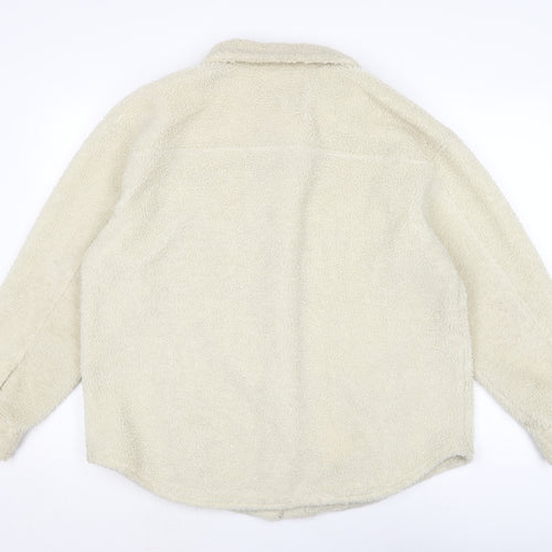 Divided Womens Ivory Jacket Size L Snap