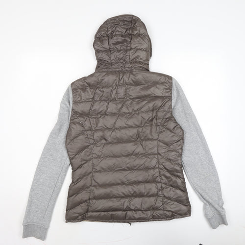 s.Oliver Womens Brown Puffer Jacket Jacket Size 10 Zip - Arms sweatshirt look / material.