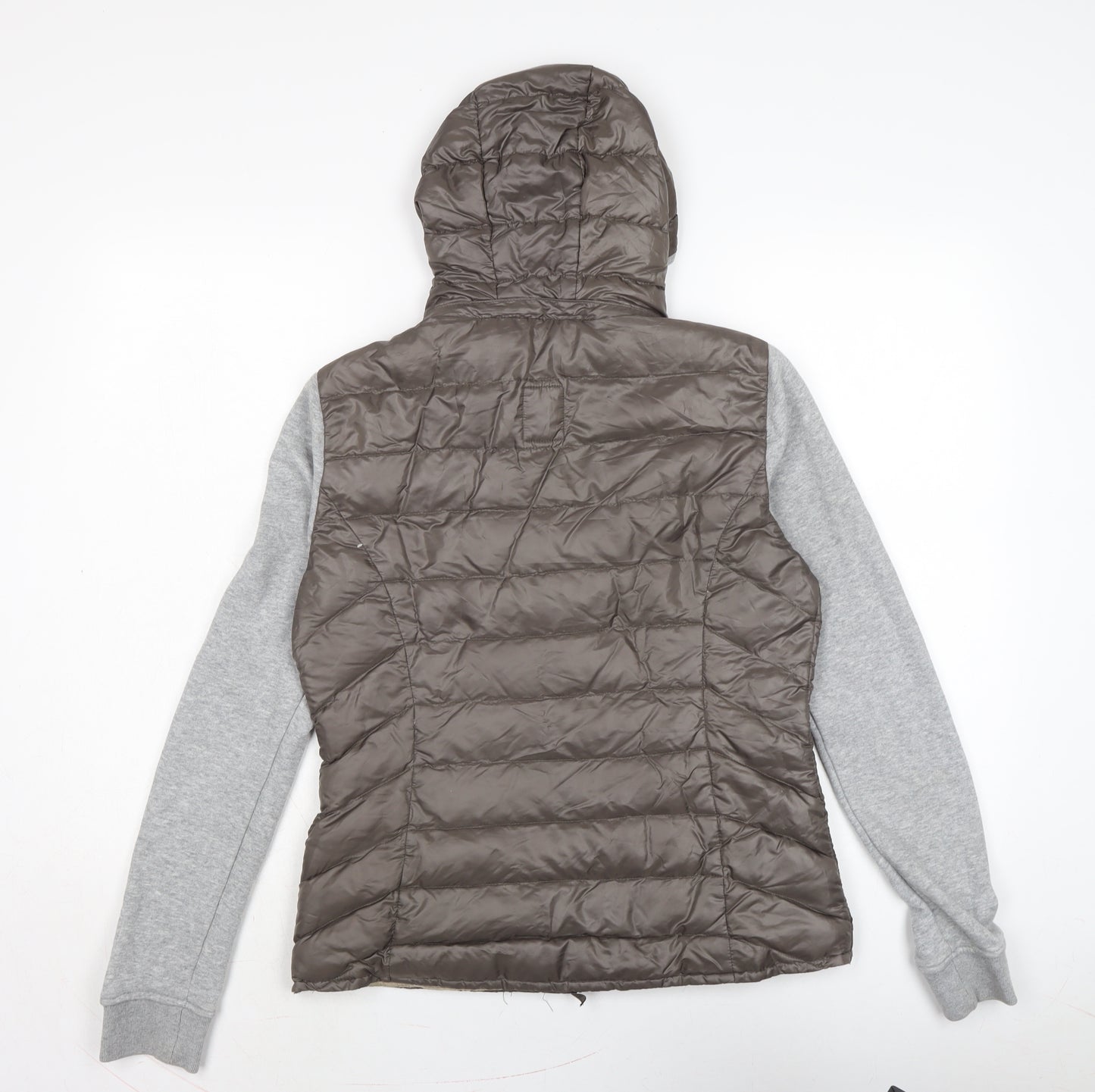 s.Oliver Womens Brown Puffer Jacket Jacket Size 10 Zip - Arms sweatshirt look / material.