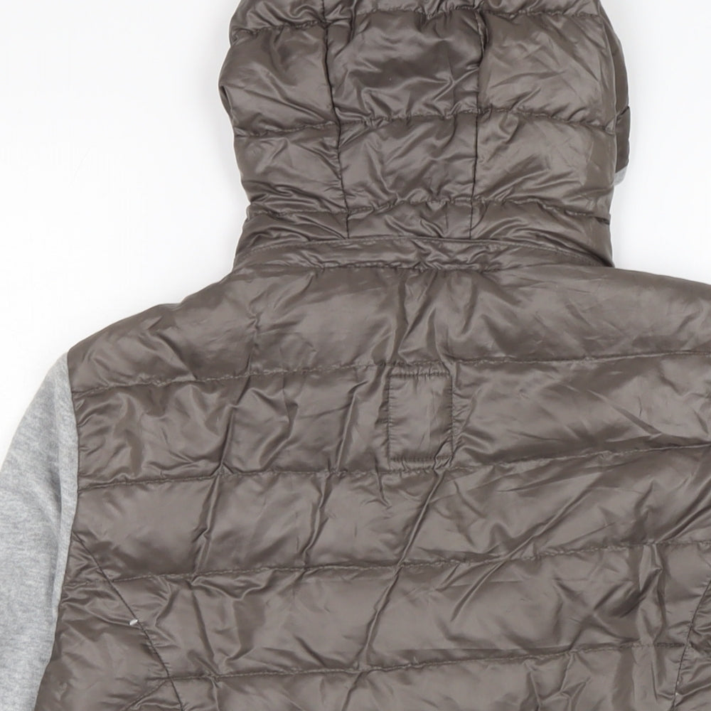 s.Oliver Womens Brown Puffer Jacket Jacket Size 10 Zip - Arms sweatshirt look / material.