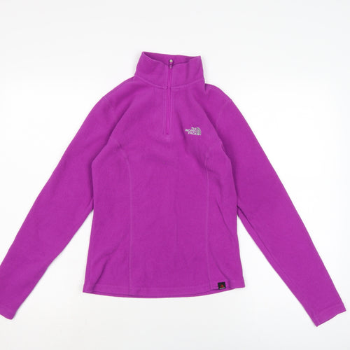 The North Face Womens Purple Mock Neck Polyester Pullover Jumper Size XS