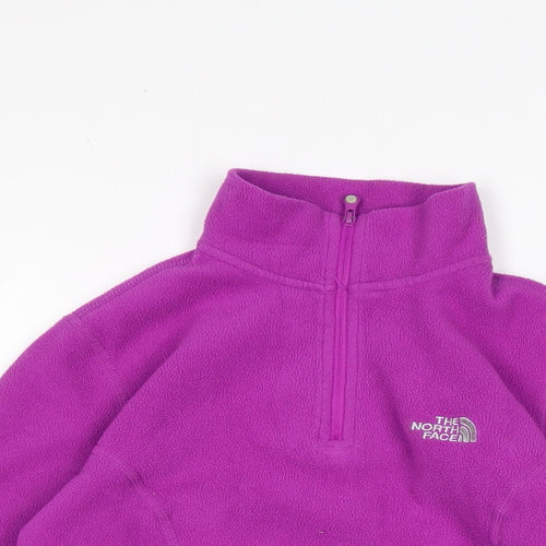 The North Face Womens Purple Mock Neck Polyester Pullover Jumper Size XS