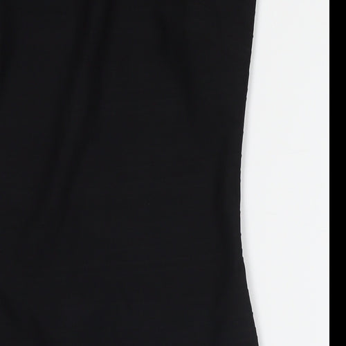 NEXT Womens Black Polyester Tank Dress Size 10 Round Neck Zip