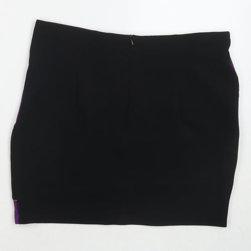 River Island Womens Multicoloured Geometric Polyester A-Line Skirt Size 12 Zip